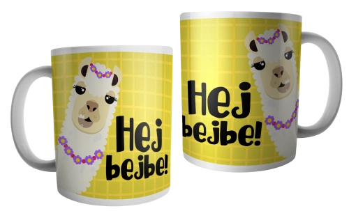 Kubek kolorowy, ceramiczny, do kawy HEJ BEJBE