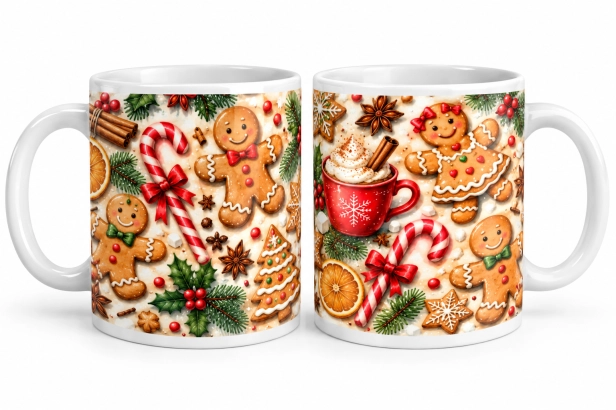 kubek świąteczny piernikowe ludziki 300 ml